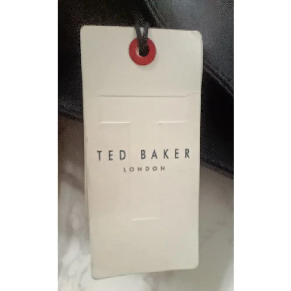 TED BAKER Braidea Black Leather Whipstich Hobo Bag - NWT